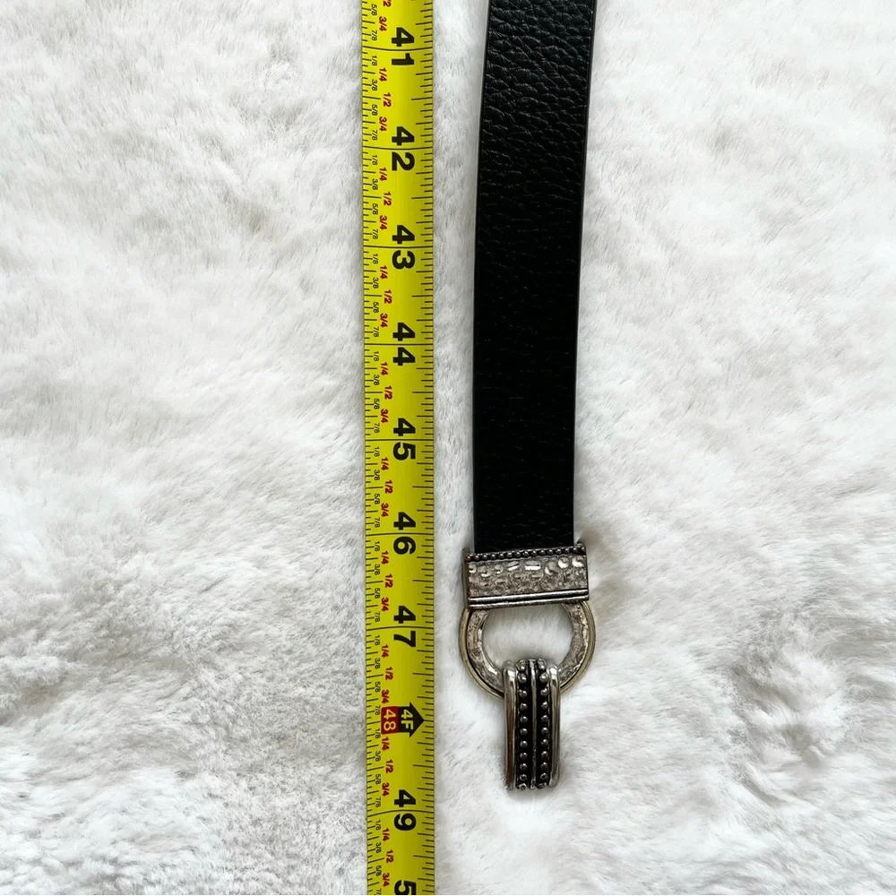 CHICO’S GENUINE LEATHER O RING HOOK BELT SIZE MEDIUM/LARGE CHIC MINIMALIST - Picture 8 of 10